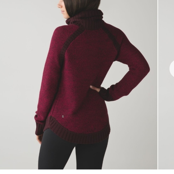 Lululemon passage to Prana sweater in berry rumble/Heathered Bordeaux drama - Picture 7 of 11